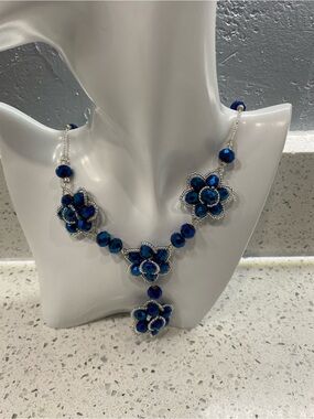 Handmade Beaded Flower Statement Necklace | Artisan Floral Jewelry -